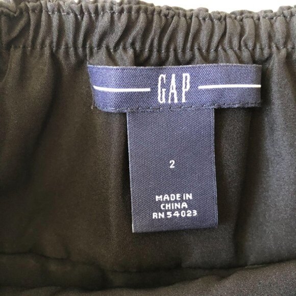 Gap Strapless Tiered Black Ruffle Dress 2 XS - Picture 3 of 5